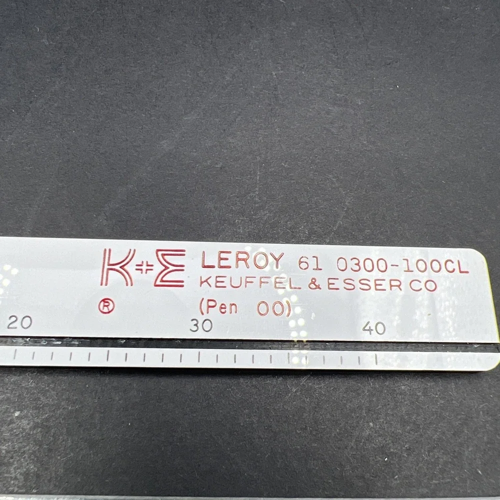 K&E Keuffel & Esser Leroy 61 0300-100CL Lettering Template (Pen 00)